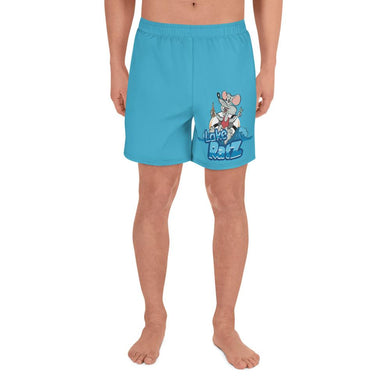 Men's Turquoise Lake RatZ Sublimated Athletic Long Shorts - H2O Ratz