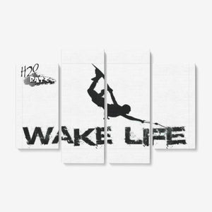 H2OratZ Wake Life 4 Piece Canvas Wall Art - Framed Ready to Hang 4x12"x32AccessoriesPrinty6H2OratZ Wake Life 4 Piece Canvas Wall Art - Framed Ready to Hang 4x12"x32