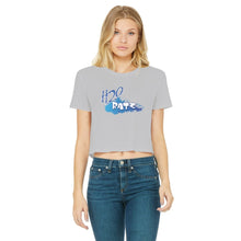Load image into Gallery viewer, H2O Logo Classic Women&#39;s Cropped Raw Edge T-ShirtApparelalloverprint.itH2O Logo Classic Women&#39;s Cropped Raw Edge T-Shirt