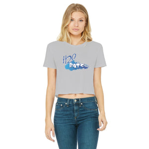 H2O Logo Classic Women's Cropped Raw Edge T-ShirtApparelalloverprint.itH2O Logo Classic Women's Cropped Raw Edge T-Shirt