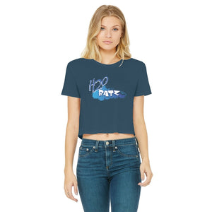 H2O Logo Classic Women's Cropped Raw Edge T-ShirtApparelalloverprint.itH2O Logo Classic Women's Cropped Raw Edge T-Shirt