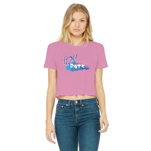 H2O Logo Classic Women's Cropped Raw Edge T-ShirtApparelalloverprint.itH2O Logo Classic Women's Cropped Raw Edge T-Shirt