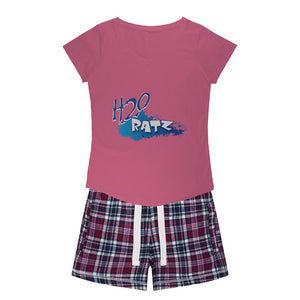 H2O Logo Girls Sleepy Tee and Flannel ShortApparelalloverprint.itH2O Logo Girls Sleepy Tee and Flannel Short