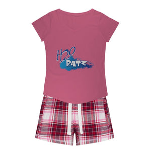 H2O Logo Girls Sleepy Tee and Flannel ShortApparelalloverprint.itH2O Logo Girls Sleepy Tee and Flannel Short