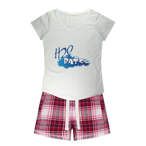 H2O Logo Girls Sleepy Tee and Flannel ShortApparelalloverprint.itH2O Logo Girls Sleepy Tee and Flannel Short