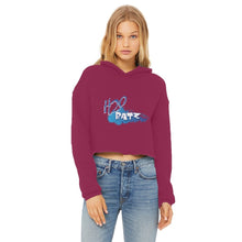 Load image into Gallery viewer, H2O Logo Ladies Cropped Raw Edge HoodieApparelalloverprint.itH2O Logo Ladies Cropped Raw Edge Hoodie