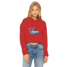 Load image into Gallery viewer, H2O Logo Ladies Cropped Raw Edge HoodieApparelalloverprint.itH2O Logo Ladies Cropped Raw Edge Hoodie