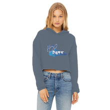 Load image into Gallery viewer, H2O Logo Ladies Cropped Raw Edge HoodieApparelalloverprint.itH2O Logo Ladies Cropped Raw Edge Hoodie