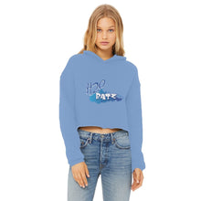 Load image into Gallery viewer, H2O Logo Ladies Cropped Raw Edge HoodieApparelalloverprint.itH2O Logo Ladies Cropped Raw Edge Hoodie
