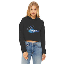 Load image into Gallery viewer, H2O Logo Ladies Cropped Raw Edge HoodieApparelalloverprint.itH2O Logo Ladies Cropped Raw Edge Hoodie