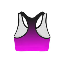 Load image into Gallery viewer, Ladies Black Pink Ombre Sports BraH2O RatzLadies Black Pink Ombre Sports Bra