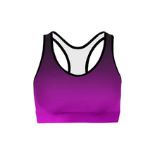Load image into Gallery viewer, Ladies Black Pink Ombre Sports BraH2O RatzLadies Black Pink Ombre Sports Bra