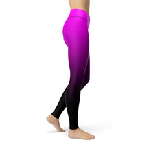Load image into Gallery viewer, Ladies Jean Pink Black Ombre LeggingsH2O RatzLadies Jean Pink Black Ombre Leggings