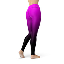 Load image into Gallery viewer, Ladies Jean Pink Black Ombre LeggingsH2O RatzLadies Jean Pink Black Ombre Leggings