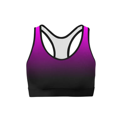 Ladies Pink Black Ombre Sports BraH2O RatzLadies Pink Black Ombre Sports Bra