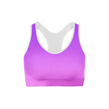 Load image into Gallery viewer, Ladies Purple Pink Ombre Sports BraH2O RatzLadies Purple Pink Ombre Sports Bra