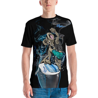 Men's Blue Smoke subCnS Black T-shirtH2O RatzMen's Blue Smoke subCnS Black T-shirt
