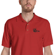 Load image into Gallery viewer, Mens H2OratZ Black Logo Embroidered Polo ShirtH2O RatzMens H2OratZ Black Logo Embroidered Polo Shirt