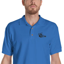 Load image into Gallery viewer, Mens H2OratZ Black Logo Embroidered Polo ShirtH2O RatzMens H2OratZ Black Logo Embroidered Polo Shirt