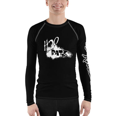 Mens H2OratZ White Logo subC&S Black Rash GuardH2O RatzMens H2OratZ White Logo subC&S Black Rash Guard