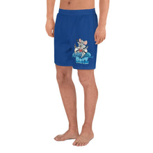 Load image into Gallery viewer, Men&#39;s Blue Athletic Sublimated Long Shorts - H2O Ratz