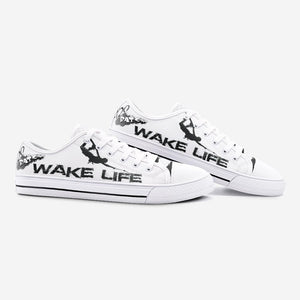 B/W H2OratZ Wake Life Unisex Low Top Canvas ShoesMen's ShoesPrinty6B/W H2OratZ Wake Life Unisex Low Top Canvas Shoes